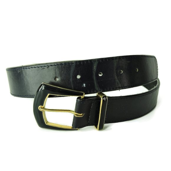St. John size 6 Belt navy blue with enamel buckle - Picture 2 of 8